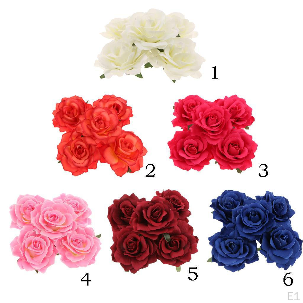 5 Heads Artificial Silk Bridal Arrangement Wedding Party Decor