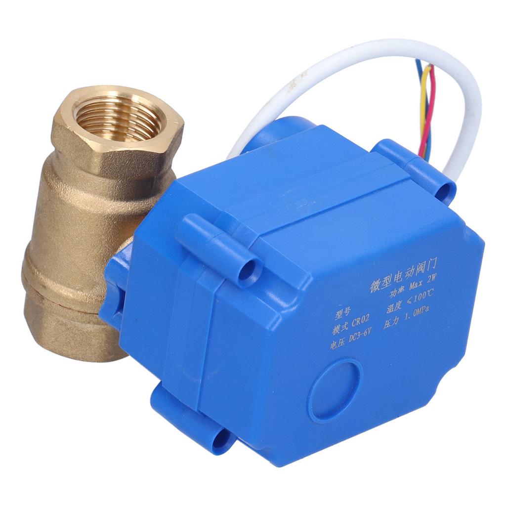Electric Ball Valve BSP Brass Motorized 3 Wire DC3~6V Through with Switch Indication