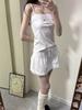Arabella Women's Strapless White Lace Tank Top - Slimming & Sexy Layered Design