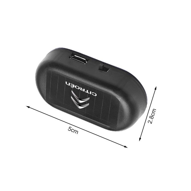 1Pcs Car Mini Solar Powered Security LED Light Caution Lamp Auto Accessories For Citroen DS3 DS4 DS5 LS DS6 C1 C2 C3 C4 C5 C6 anw123