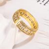 New Gold Square Rhinestone Ring: Luxurious & Unique Women's Hand Jewelry with a Distinct Design