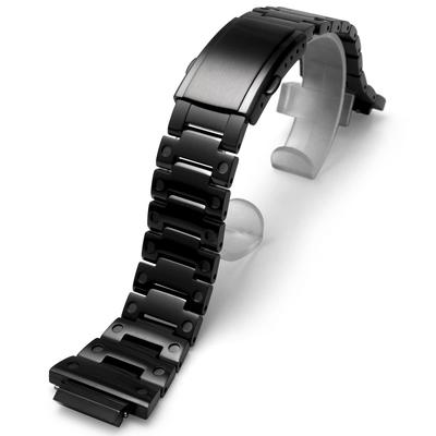 Korlexchi 316 Stainless Steel Bracelet Watch Band, Custom Metal Strap, Compatible with Casio and G-SHOCK Men's GM5600 and GM-5600B (Black)