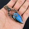 Lavish Labradorite Gemstone Pure Copper Wire Wrapped Handmade Pendant Jewelry