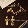 Middle Aged Xia Pa New Features Devil's Eye Ear Mouth Old Money Style Jewelry Gold Fashion Earrings