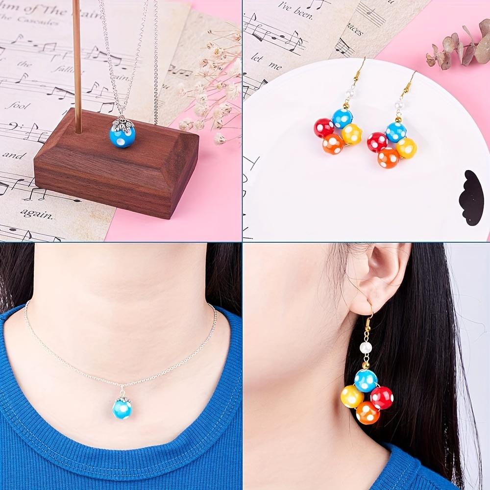 4/8/16pcs 14mm Opaque Block Shaped Bubble Gum Beads with Polka Dot Pattern, Mixed for DIY Craft Beads In Rainbow Bracelets, Necklaces, Jewelry Making