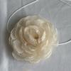 Fashion Trend Niche Mesh Flower Peony Collarbone Chain Temperament Simple Cold Wind Adjustable White Wax Rope Necklace