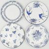 In-Stock Blue & White Chinese Porcelain-Style Disposable Paper Plates for Retro Party or Wedding