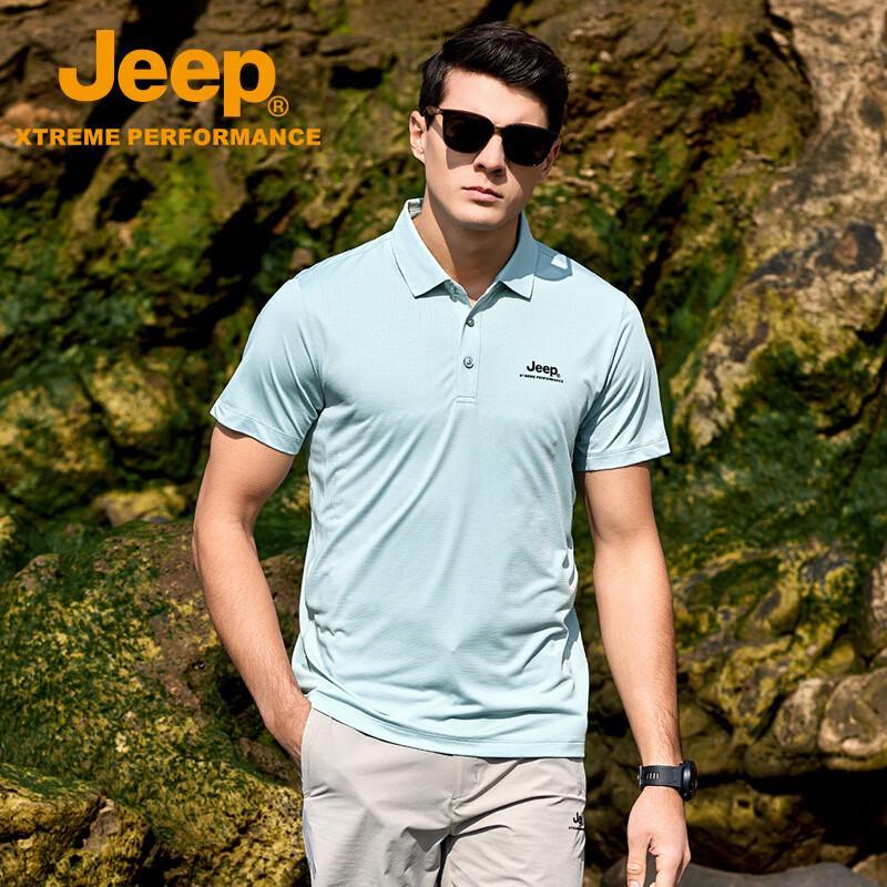 Jeep Men s Quick-Dry Breathable Polo T-Shirt 4XL