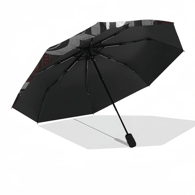 1pc Skulls Gothic Automatic Open, Windproof, Compact Travel Umbrella, Gift for Birthday, Christmas, Business 93013