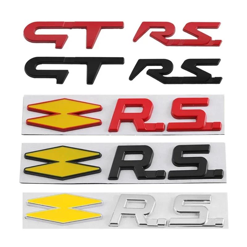 ESIF6 3D Metall GT RS Line Emblem Abzeichen Heckklappe Seite Aufkleber Abziehbilder für Renault Logan Clio Megane Captur Twingo Duster Kadjar