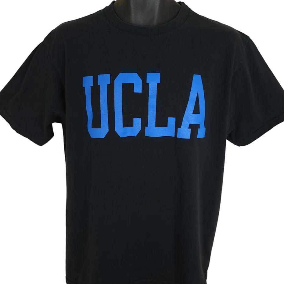 Vintage UCLA Bruins 100% Cotton T-shirt Mens Tees Top Mens Size Medium Black 90s University Made In USA 4XL