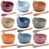 Supply Suctive Bamboo Spoon Toddler Bowl Children Dishes Silicone Dinnerware Food Grade Silicone