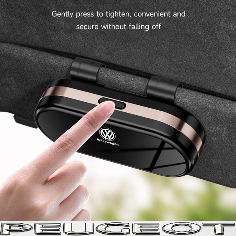 Car Visor Sunglasses Car Glasses Case Glasses Clip Box For VW Golf Tiguan T-Roc Polo Passat ID.4 T-Cross ID.3 Taigo ID.7 Atlas