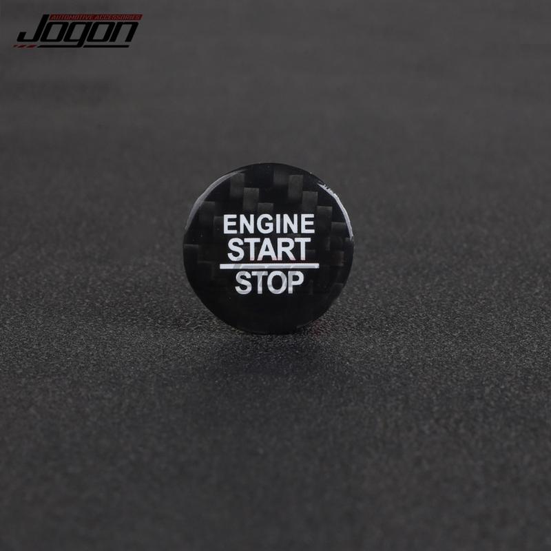 For Dodge Challenger SRT 2015- Carbon Fiber Car Engine Start Stop Button Switch Sequ Sticker Trim