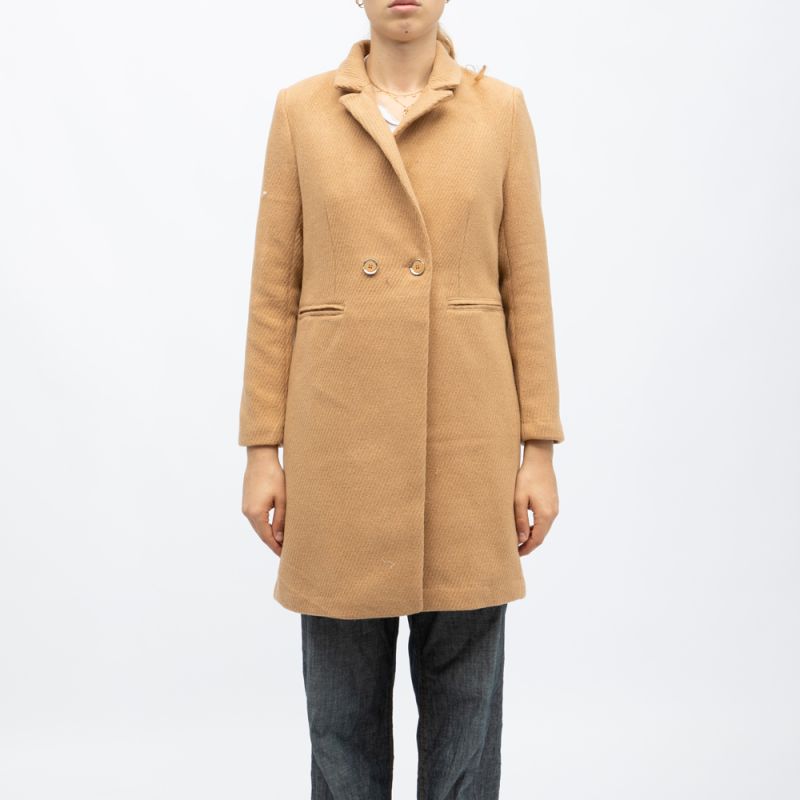 

Прямое пальто кэмел tanya с лацканами Женское DEELUXE 74 L светло-коричневого