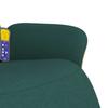 Massage Chair with Footrest Dark Green Fabric