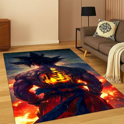 Tappeto Classico Anime D-Dragon B-Ball Cartone Animato per Camera da Letto Soggiorno Divano Zerbino Decorazioni per la Casa, Tappeto per Area Giochi Bambini Antiscivolo Regalo