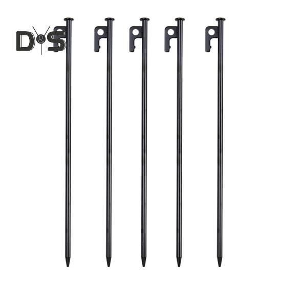 5Pcs 20/30/40CM 9MM Tent Stake Heavy Duty Multi-functional Outdoor Garden Yard Camping Tarp Canopy Windproof Ground Spike Metal Tent Peg
