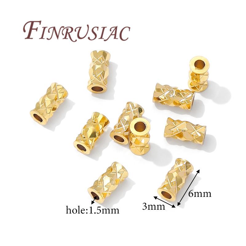 

18K Gold Plated Spacers For Beads,Decorative Bead,Metal Separator Beads,DIY Necklaces Making Accessories,Jewelry Findings 10 pieces