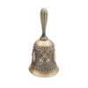 MHSKNHW Retro Style Hand-Mounted Bell, Metal Dinner Bell, Table Bell, Brass Call Bell, Festival Supplies, Restaurant Bell, Percussion Instrument, Clea