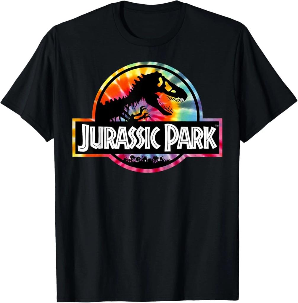Jurassic Park Tye-Dye T-Rex Movie Logo Graphic T-Shirt T-Shirt