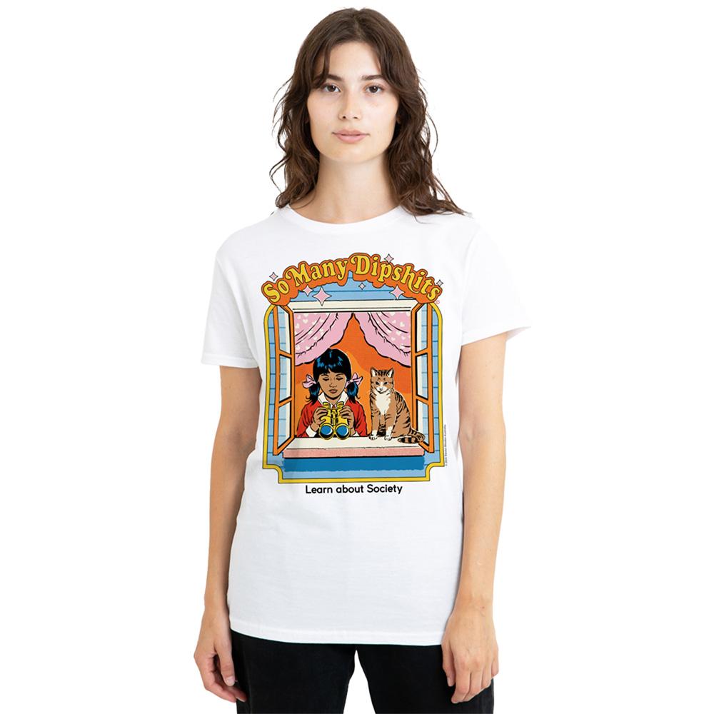 Steven Rhodes Womens/Ladies So Many Dipshits T-Shirt