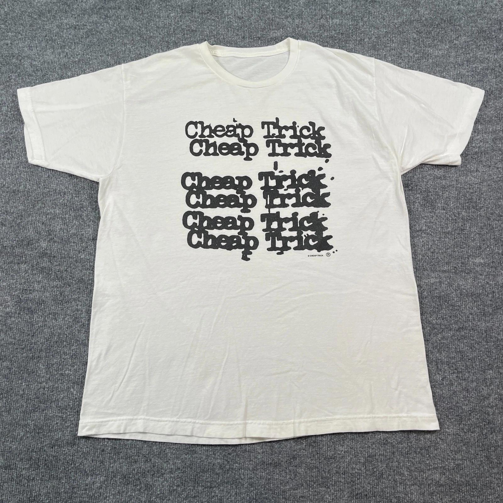 

Винтажная футболка тура рок-группы Cheap Trick в стиле Y2K XL 23x29 Белая S
