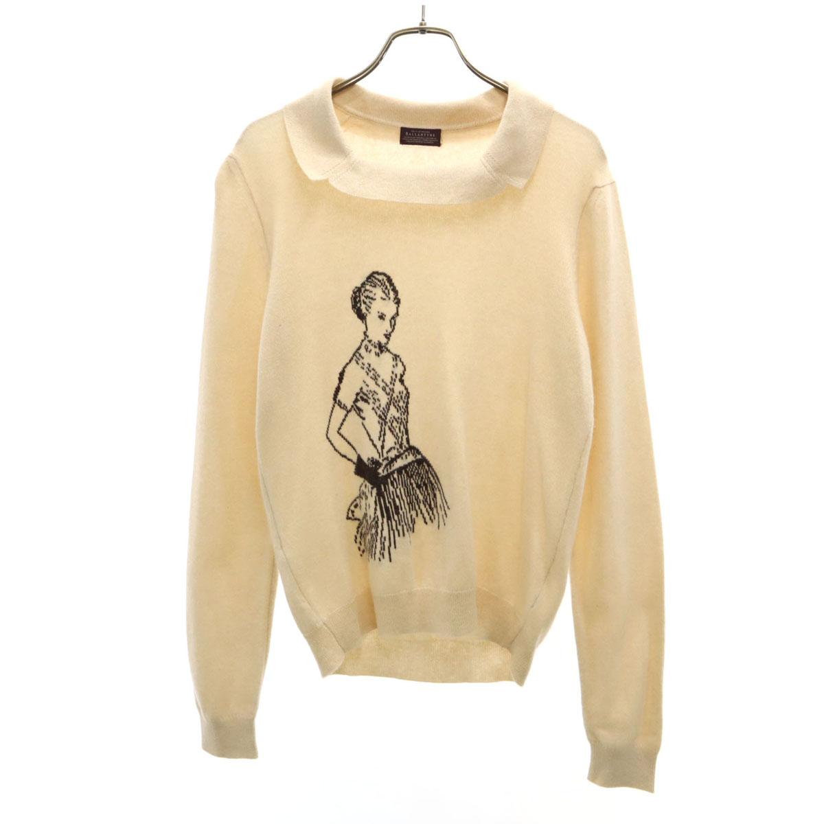 

BALLANTYNE Long sleeve sweater 38 beige knit Women Used