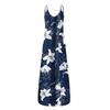 Women's Fashion Summer Casual Print V-Neck Sexy Sleeveless Dresses Long