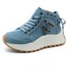 Campus Canvas Shoes for Women, Summer High-top Shoes, Height-increasing Denim Sneakers