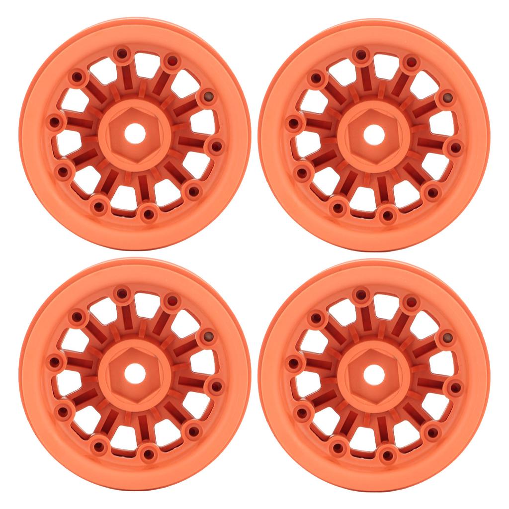 1.9in Wheel Rims RC Beadlock Wheels Rims for Axial SCX10 for Traxxas 1 10 RC Crawler Cars Orange