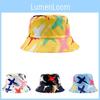 Sided Graffiti Double Fisherman Hat Printed Tie Dye Bucket Cap Outdoor Sunshade