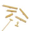 20pcs Stainless Steel Crimp End Caps Slider Clasp Buckles Tubes Connectors Findings for DIY Bracelet Jewelry Making Accessories