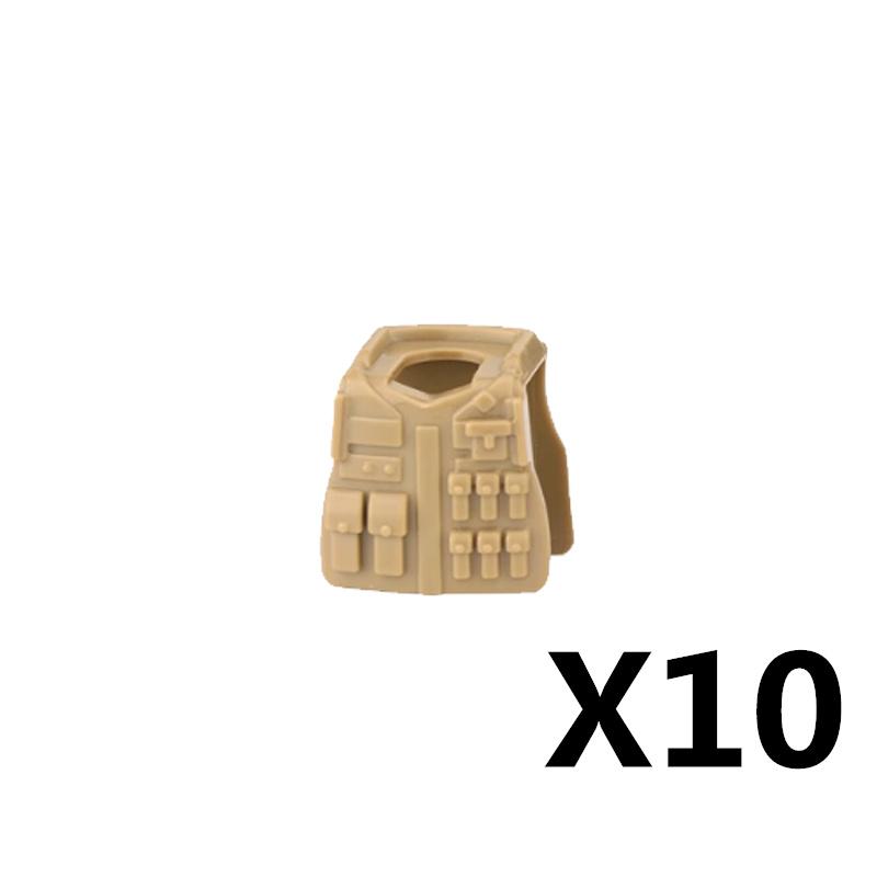 MOC Militärfigur Zubehör Bausteine Alpha SWAT Helm Weste Rucksack Knieschoner Nachtsichtgeräte Steine Spielzeug K017