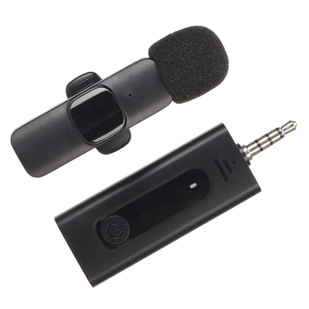 Wireless Lavalier Microphone 2.4G Low Delay Noise Reduction 7H Working Time Lapel Mics for