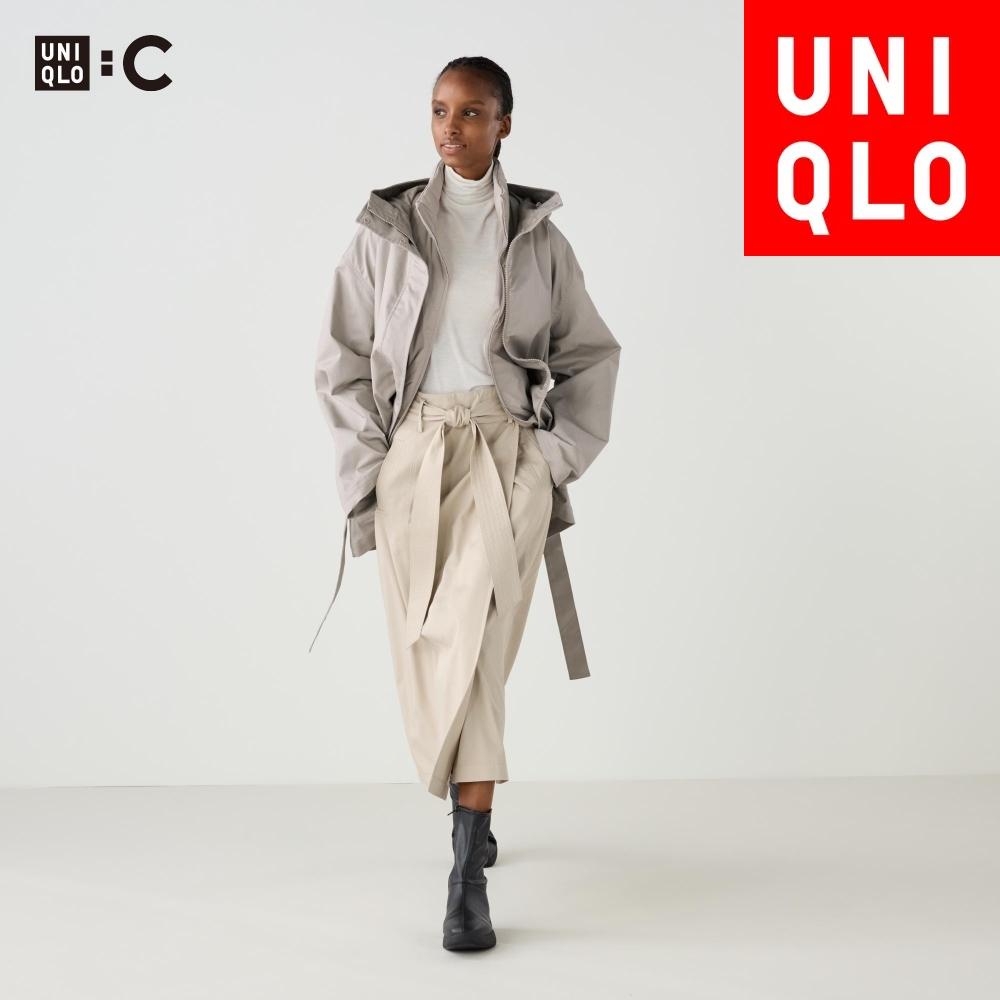 

Расклешенная юбка с поясом Uniqlo 31 BEIGE/WOMEN XS