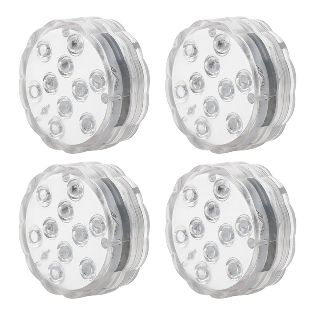 4Pcs IP68 Underwater Lamp RGB 16 Colors Changing Pool Light Decoration with IR 24?Key Remote Control