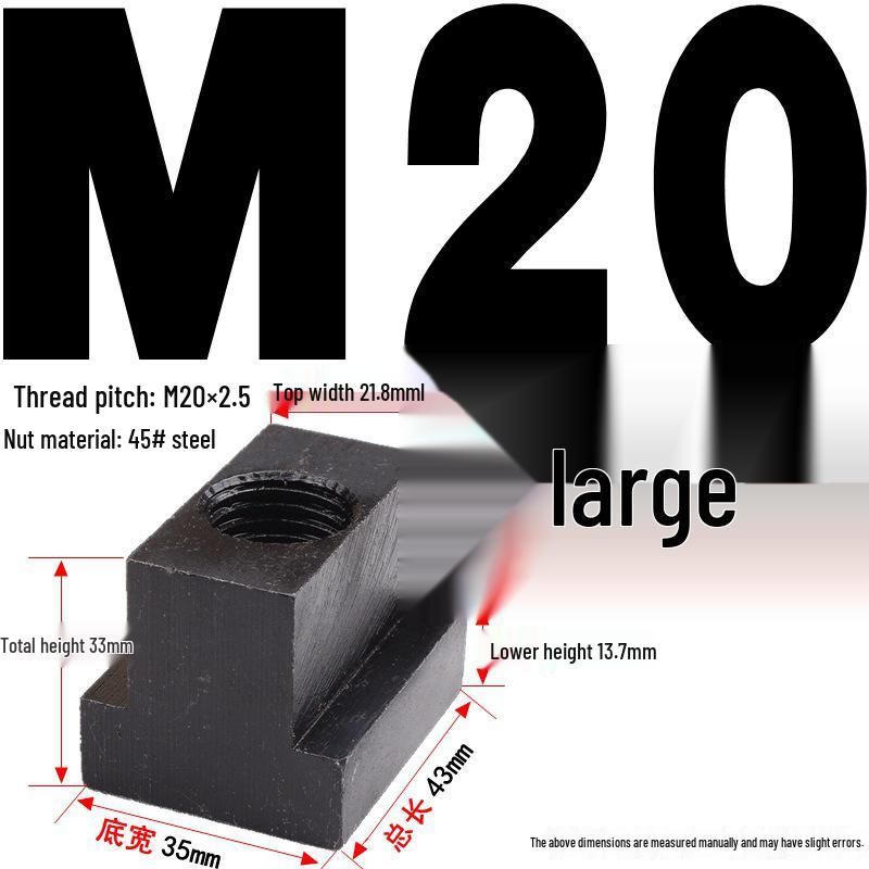Kangfei 45# Steel T-Nut for M6-M20 Bolts