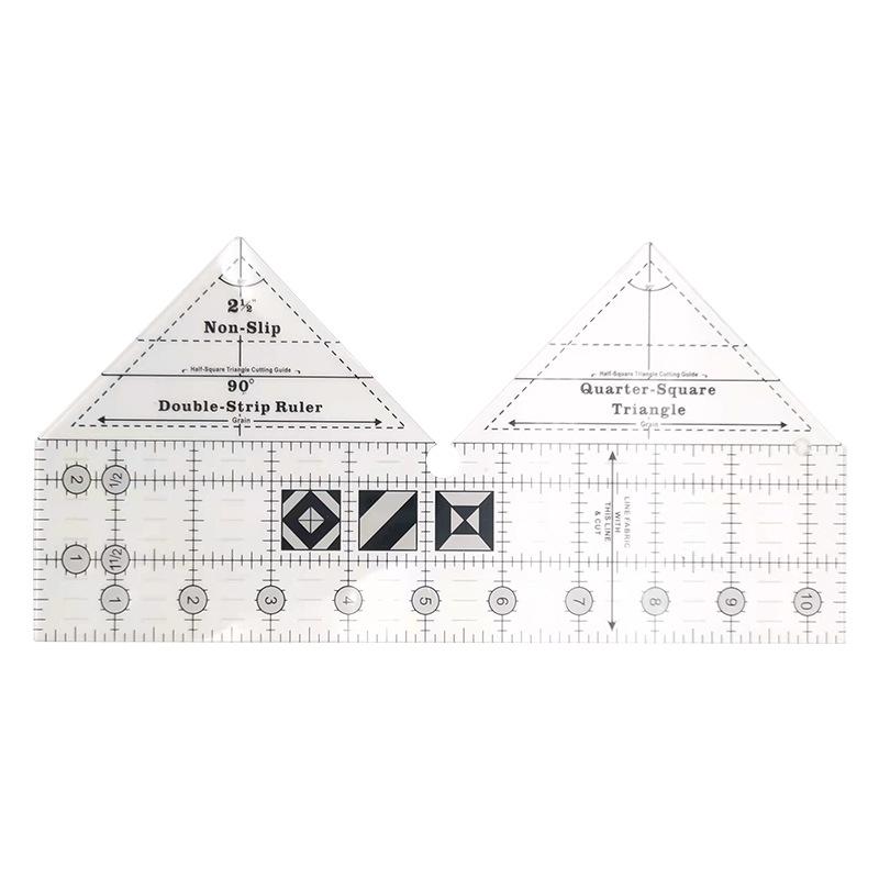 Acrylic Irregular 90° Sewing and Patchwork Ruler for Fabric Cutting