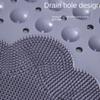 Anti-skid TPE Bath Mats Rectangle Soft Shower Bathroom Massage Mat Suction Cup Non-slip Bathtub Carpet Wash Foot  Bath Mat