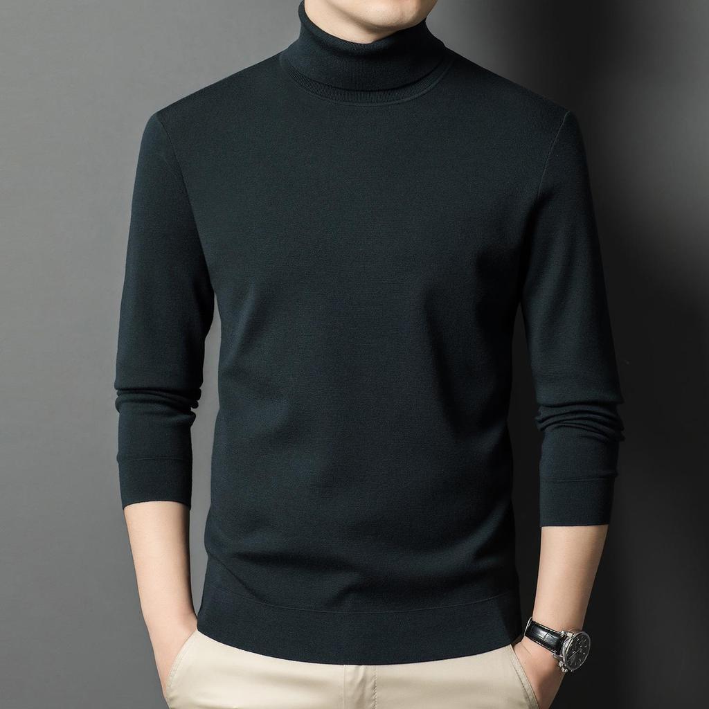 2025 Winter Fashion: Men's Fine Australian Wool High-Neck Sweater - Thick, Casual Style for All Ages