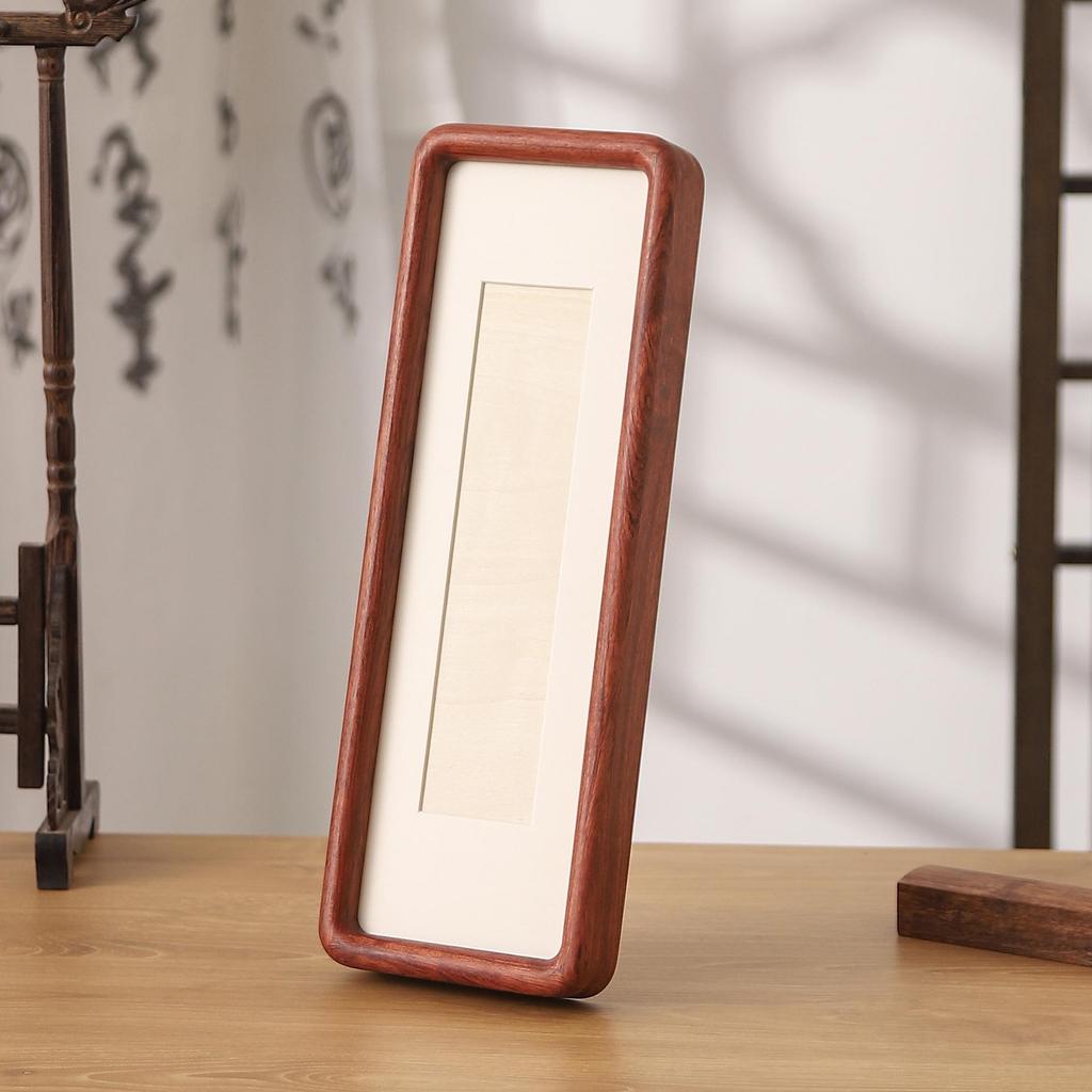 Modern Solid Wood Photo Frame with Double Rounded Corners - Decorative Gift for Entryway or Hallway