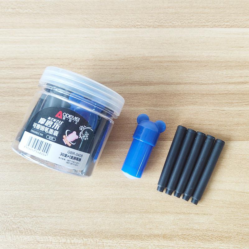 

Mo Mo Le 30-count Erasable Fountain Pen Ink Cartridges - Crystal Blue & Carbon Black 30-count Cartridge + 1 Pen Cleaner