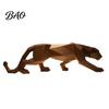 Durable Matte Leopard Statue 3D Printed Cheetah Figurine, Compact Geometric Faceted Sculpture, Animal Figurine Minimalist for Home Office Decor