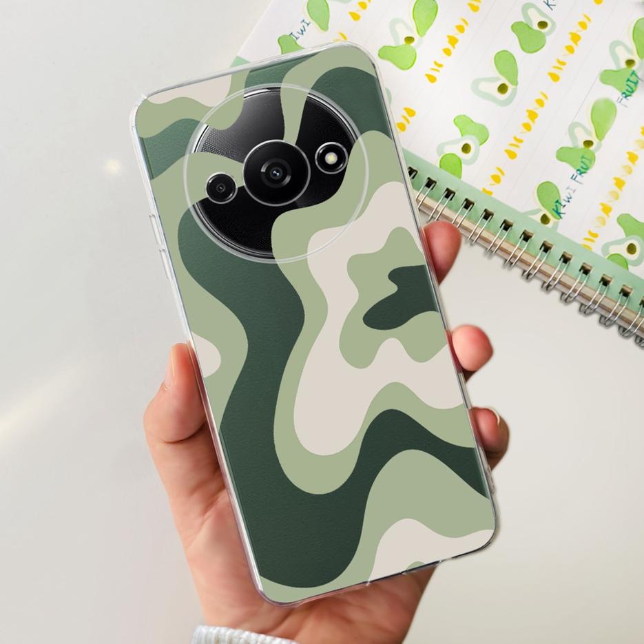 Für Xiaomi Redmi A3 Hülle Stilvolle Bemalte Abdeckung 6,71'' Klare Silikon-Weiche-TPU-Handyhülle Für Xiaomi Redmi A3 RedmiA3 Fundas Capa