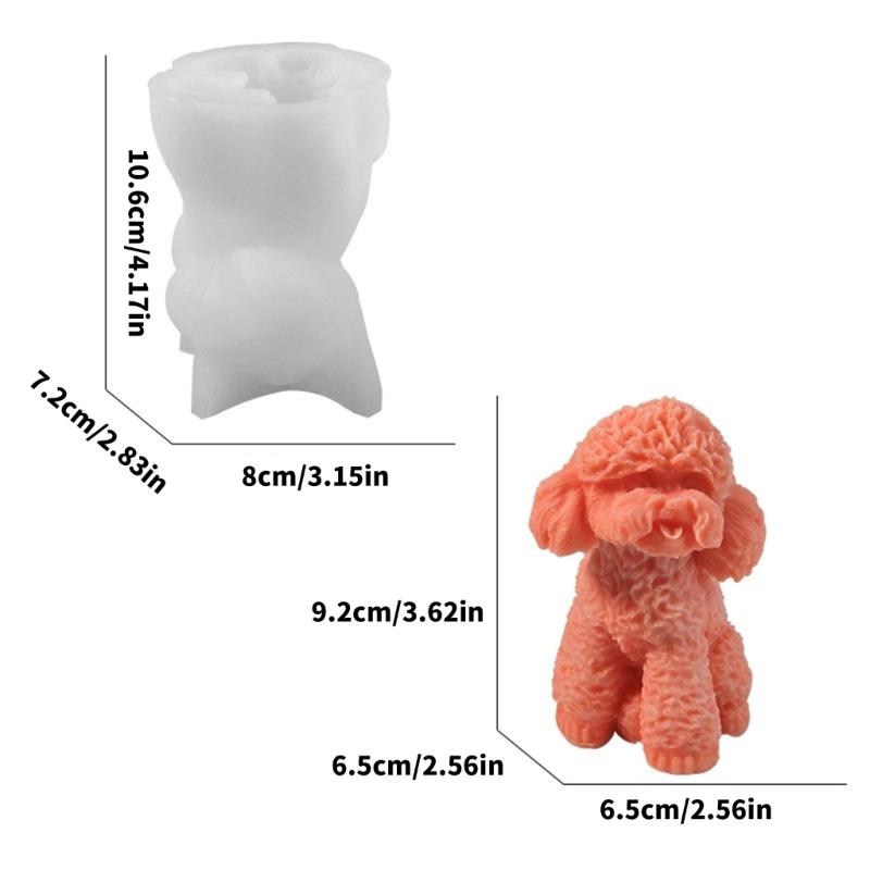 Lifelike Dog Scented Candle Mold Versatile Dog Silicone Mold for Custom Scented Candle and Art Projects