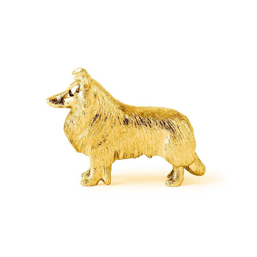 Shetland Sheepdog 22ct Gold Plated Made In England Art Dog Figure Collection