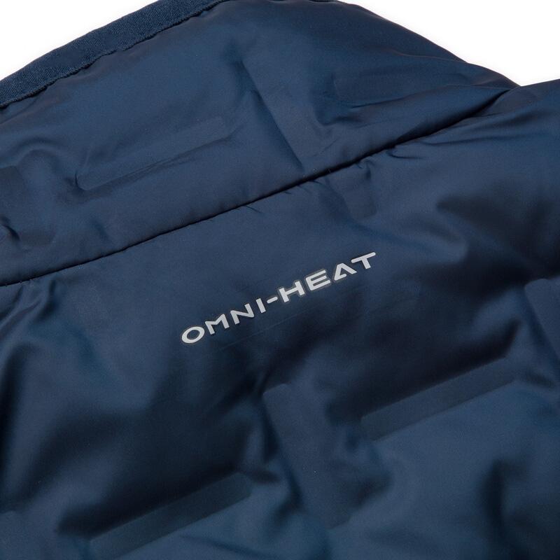 Columbia Hiking Solid Color Stand Collar Zipper Sleeveless Down Vest Men vests Navy-Blue WE4253-464
