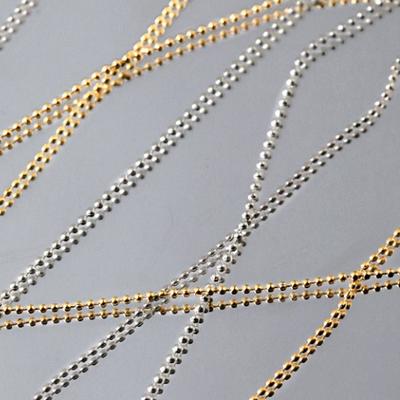 50cm mini prego bola de aço corrente prata ouro metal manicure acessórios 3d nail art decorações nail art correntes