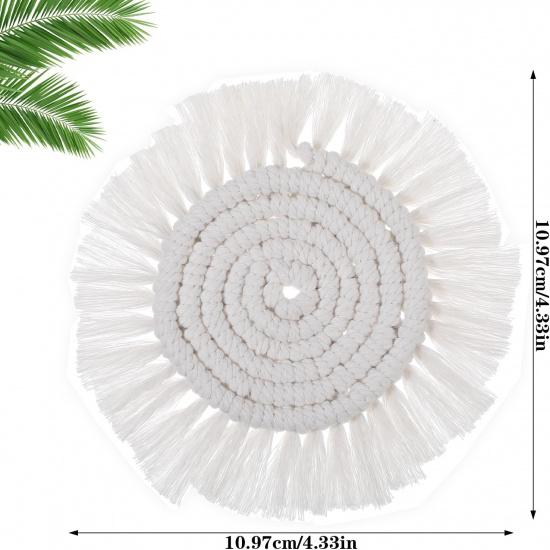 Macrame Boho Coasters Set of 2,Ymapinc Cloth Woven Cute Cup Coasters for Office Desk,Drinks, Coaster Set for Coffee Table,Desk,Kitchen, Dining